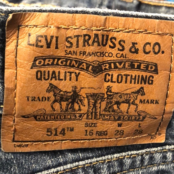 Levi's 514 Denim Jeans Boys's Sz 16 28x28 - Picture 4 of 5